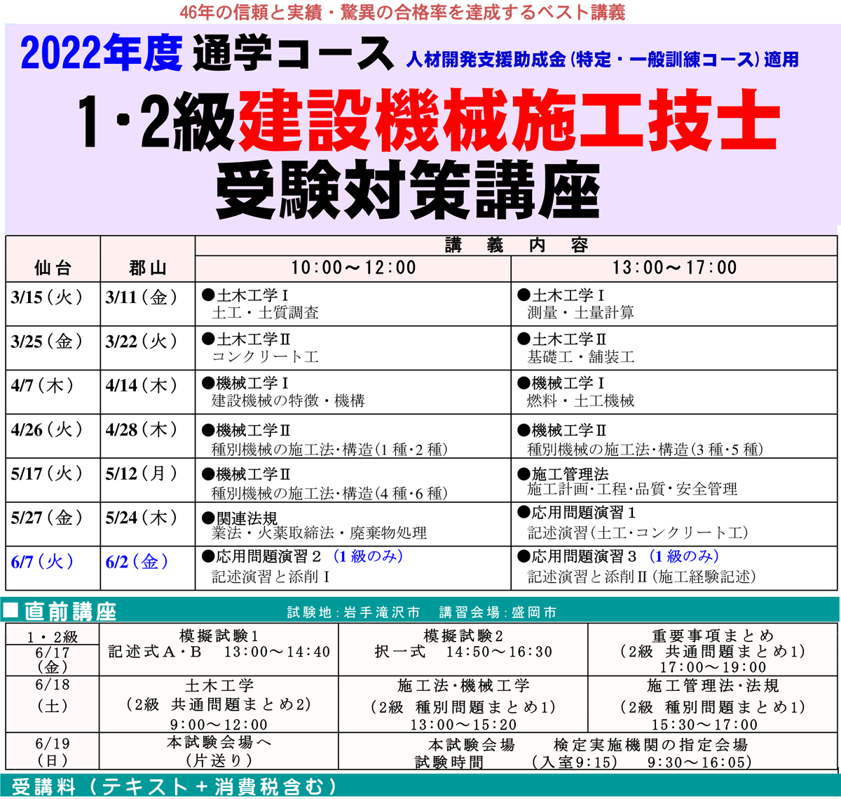 受験対策は東北技術検定研修協会へ